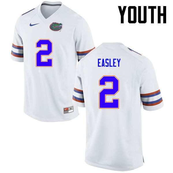 NCAA Florida Gators Dominique Easley Youth #2 Nike White Stitched Authentic College Football Jersey RCM1664ZV